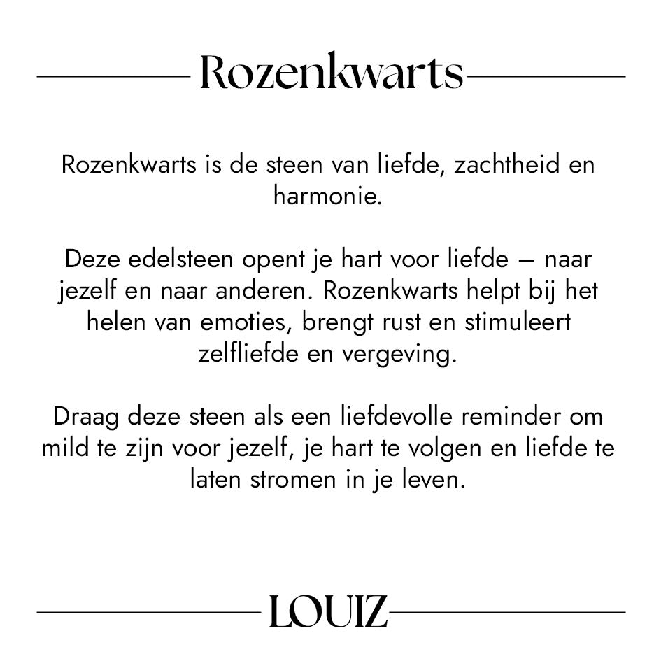 Vintage oorbellen, rozenkwarts