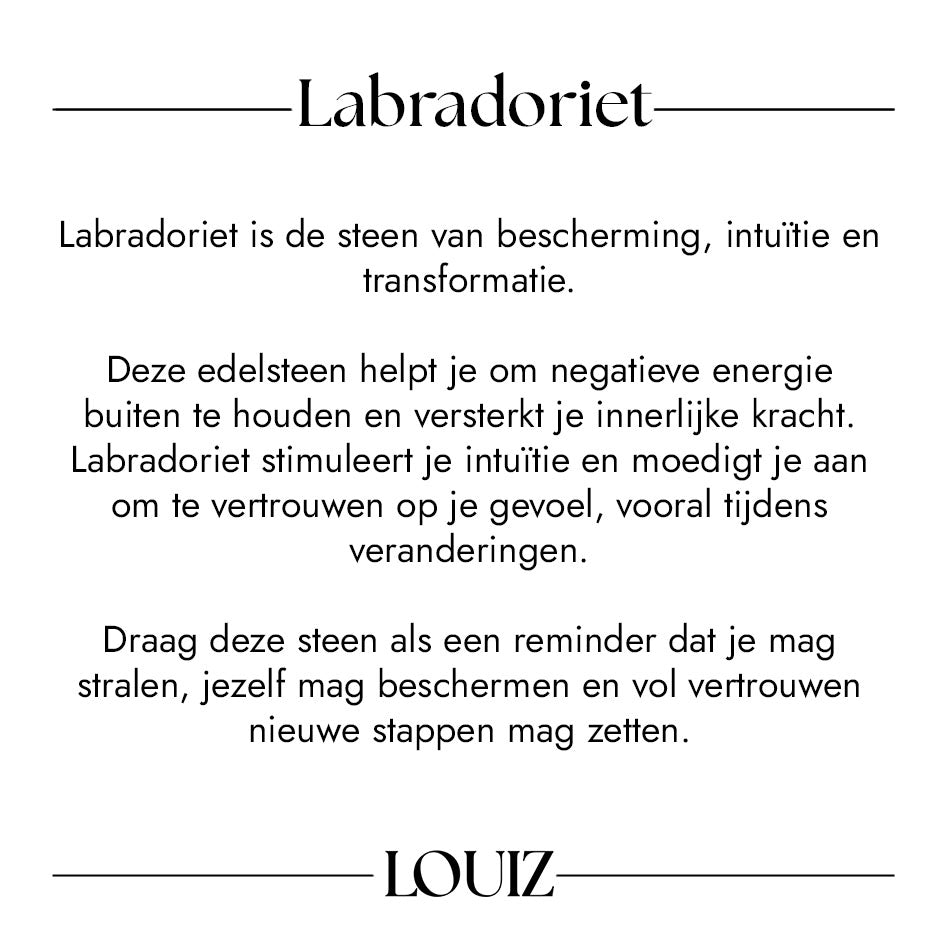 Vintage oorbellen, labradoriet