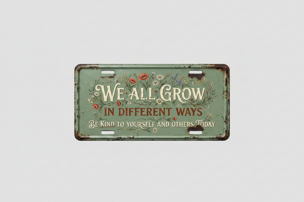 Decoratiebord, metaal, 30 x 15