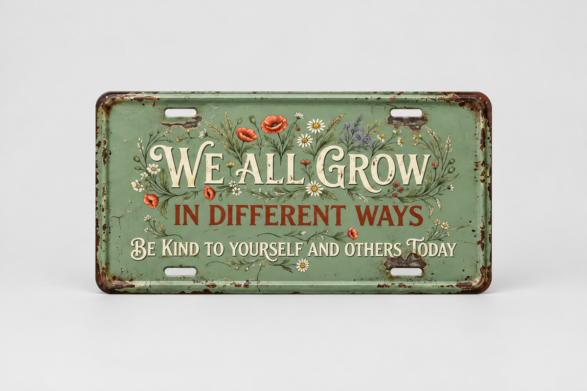 Decoratiebord, metaal, 30 x 15