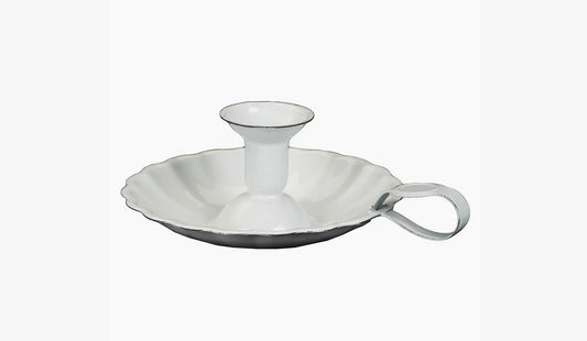 Enamel candle holder, 21 x 7 cm