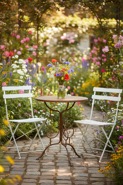 Tuintafel 60 x 72 cm, roestbruin
