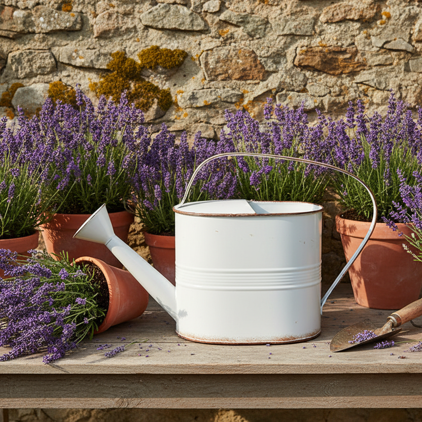 Decoratiegieter wit, 40 x 25 cm
