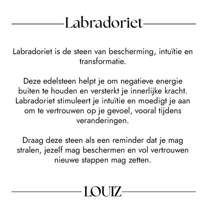 Vintage oorbellen, labradoriet