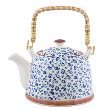 Theepotje, rood of blauw, 700 ml
