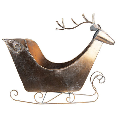 Kerstdecoratie slee hert, 26 x 49 x 26