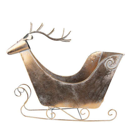 Kerstdecoratie slee hert, 26 x 49 x 26