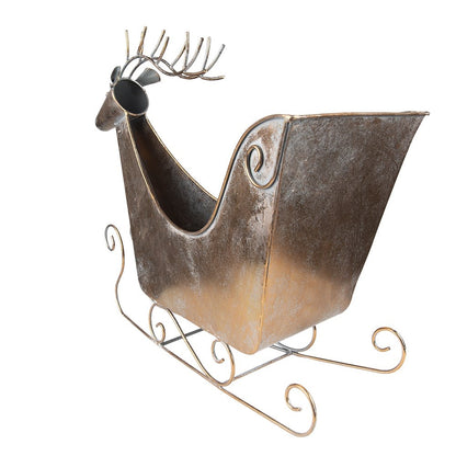 Kerstdecoratie slee hert, 26 x 49 x 26