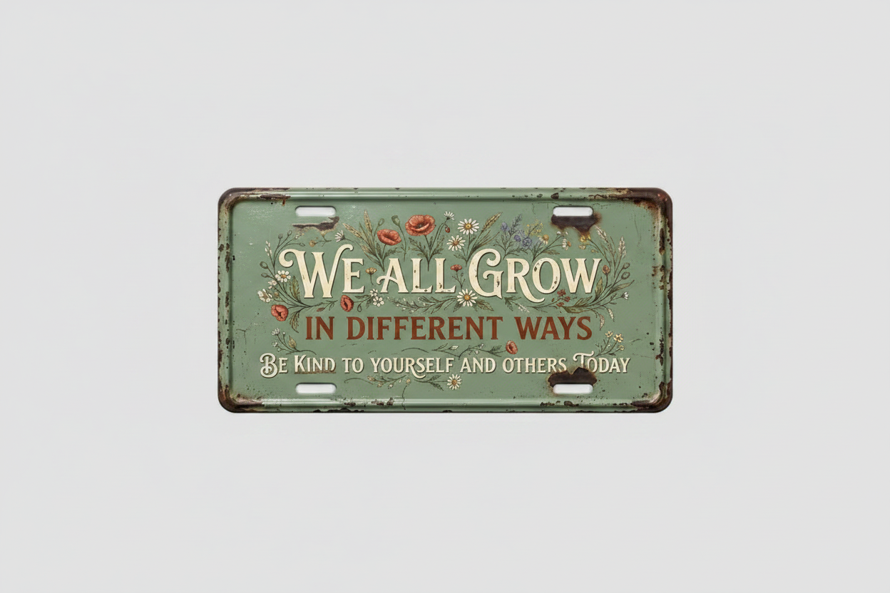 Decoratiebord, metaal, 30 x 15