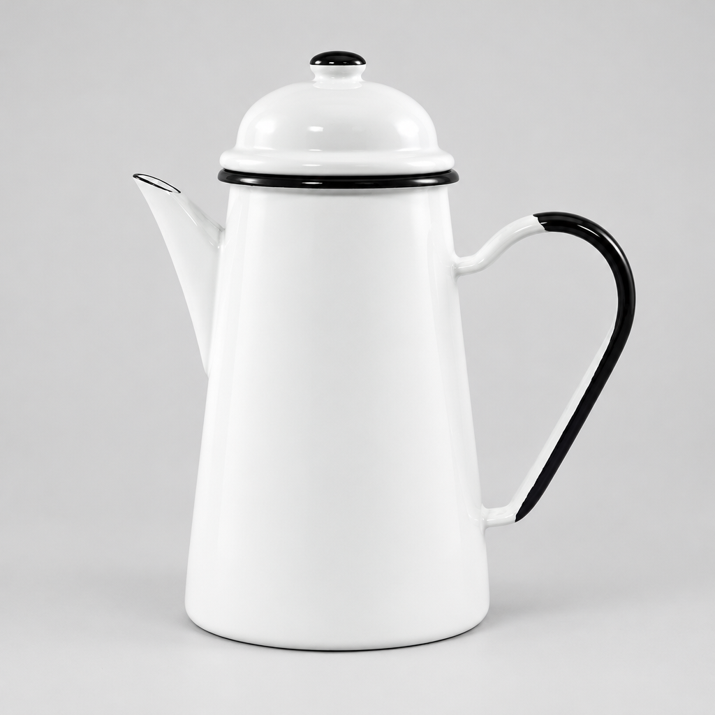 Enamel coffee pot, 1.2 litres