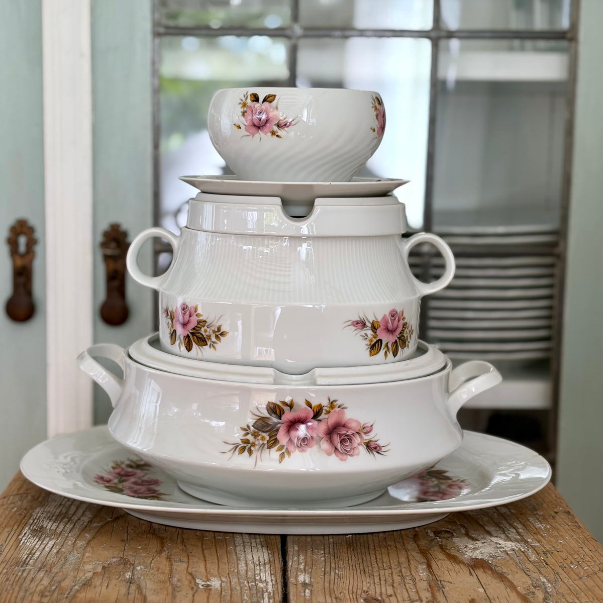 Brocante, serveerschaalset, met cadeau