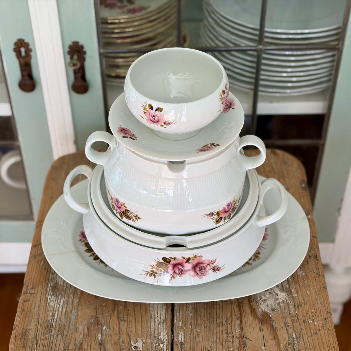 Brocante, serveerschaalset, met cadeau
