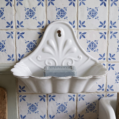 Emaille zeepbakje, 16 x 11 x 9