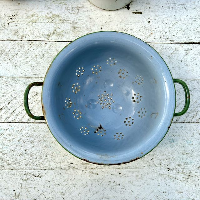 Brocante, emaille vergiet, Ø 26